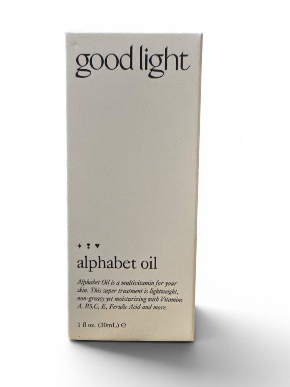 Good Light Alphabet Oil – Cream Box